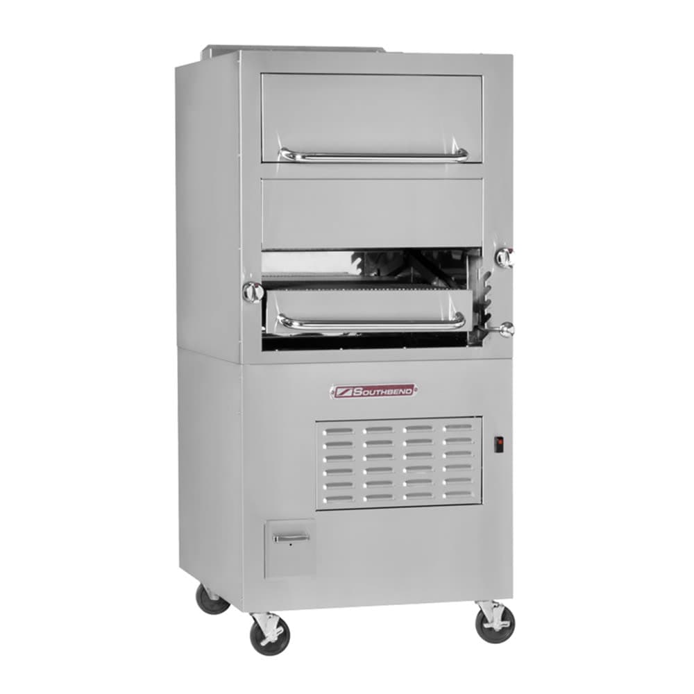 Southbend 171 1" Infrared Deck-Type Broiler w/ Enclosed Based & Warming Oven, Liquid Propane
