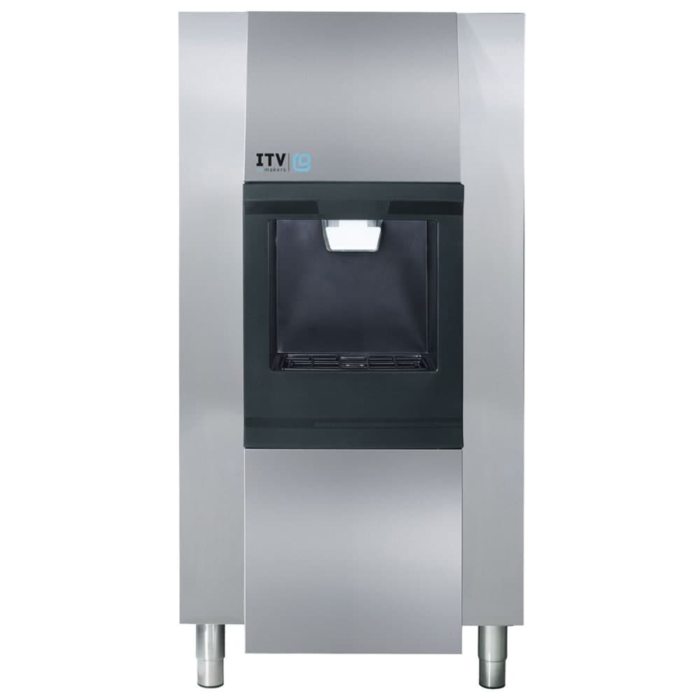 ITV Ice Makers Floor Model Water & Cube Ice Dispenser - 229 lb Storage, Bucket Fill, 115v (DHD200-30W)