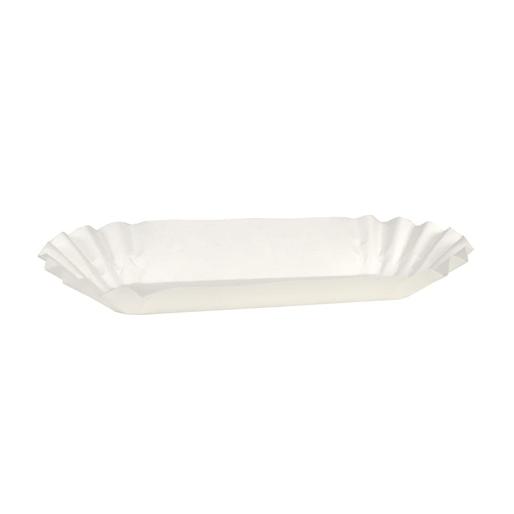 Hoffmaster 6" Hot Dog Tray - Paper, White (610740)
