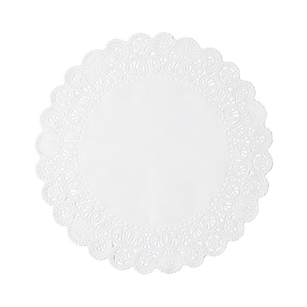 Hoffmaster 6" French Lace Doily - Paper, White (500532)