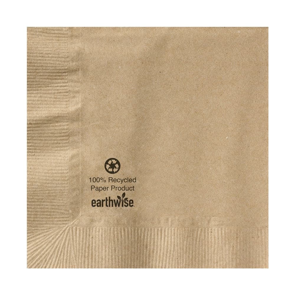 Hoffmaster Earthwise® 1/4 Fold Beverage Napkins - 2 ply, Brown (180230)