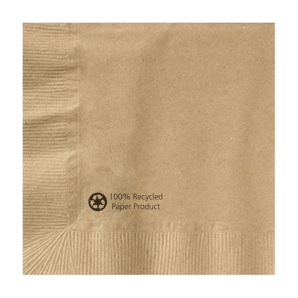 Hoffmaster 1/4 Fold Beverage Napkins - 1 ply, Brown (126378)