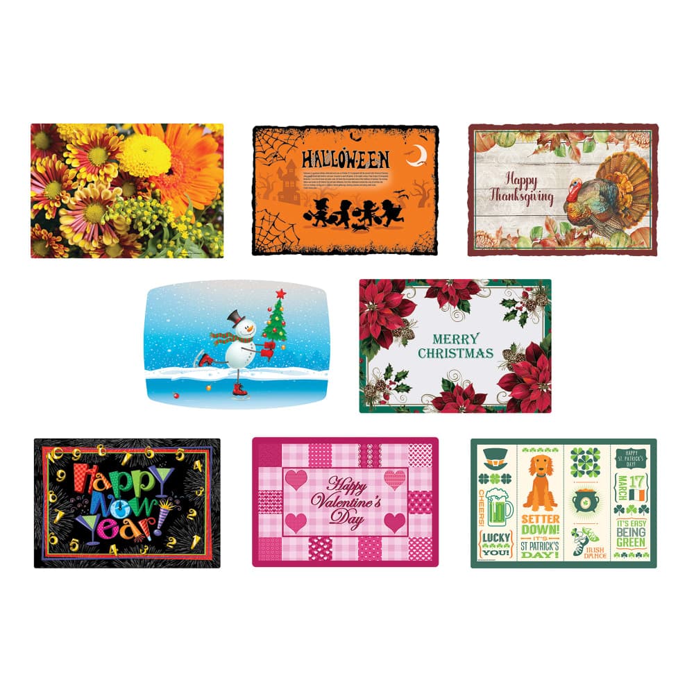 Hoffmaster Placemat - 14" x 10", Paper, Holiday (857208)
