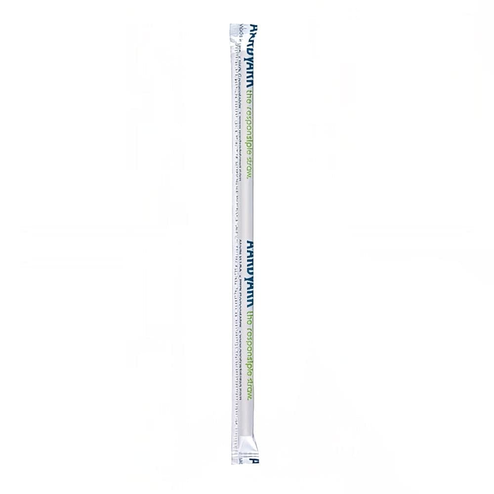 Hoffmaster Aardvark 7 3/4" Wrapped Jumbo Straws - Paper, Black (61530099)