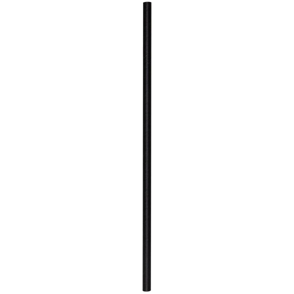 Hoffmaster Aardvark 7 3/4" Unwrapped Jumbo Straws - Paper, Black (61520099)