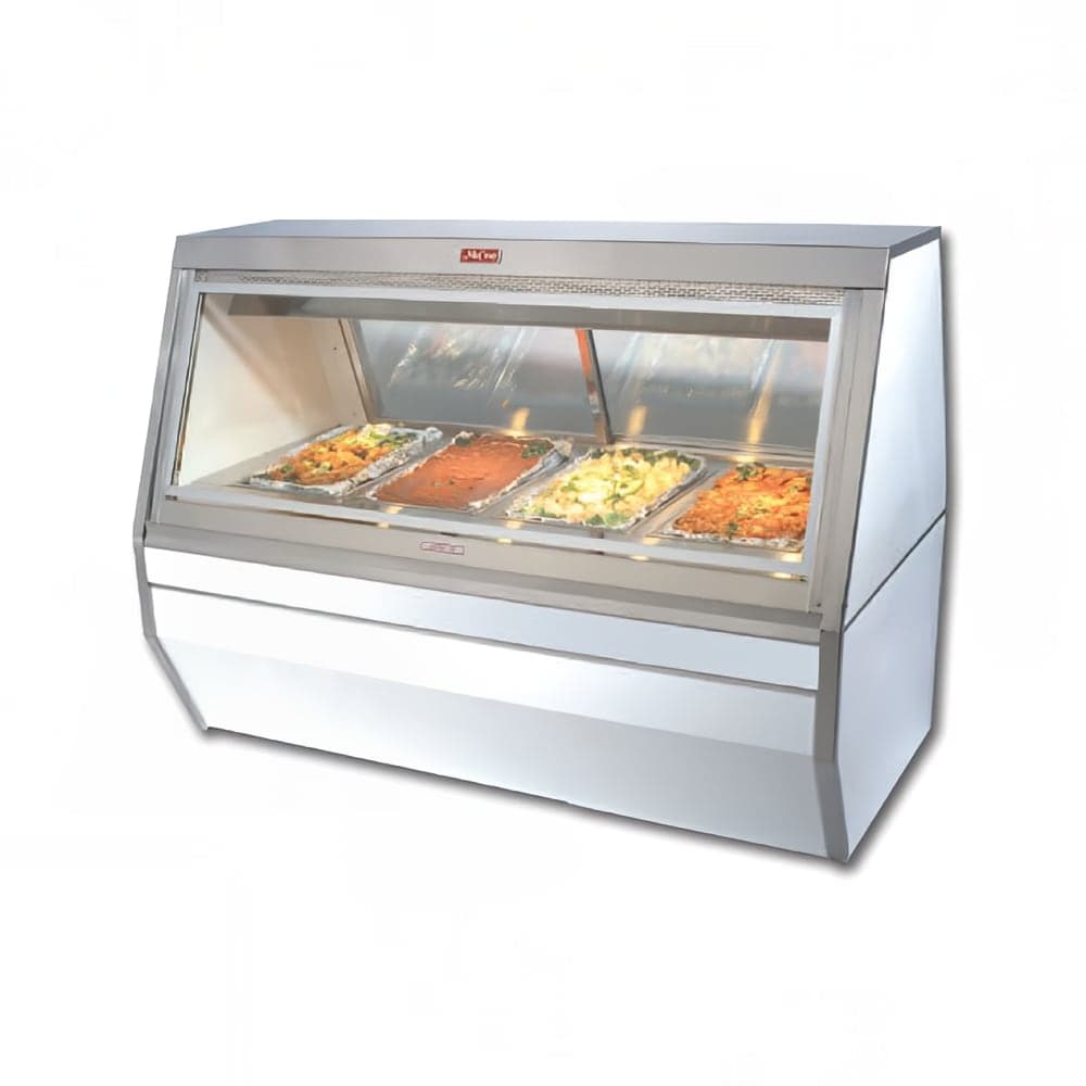 Howard-McCray 95" Full Service Hot Food Display - Straight Glass, 120-208v/1ph, White (CHS35-8)