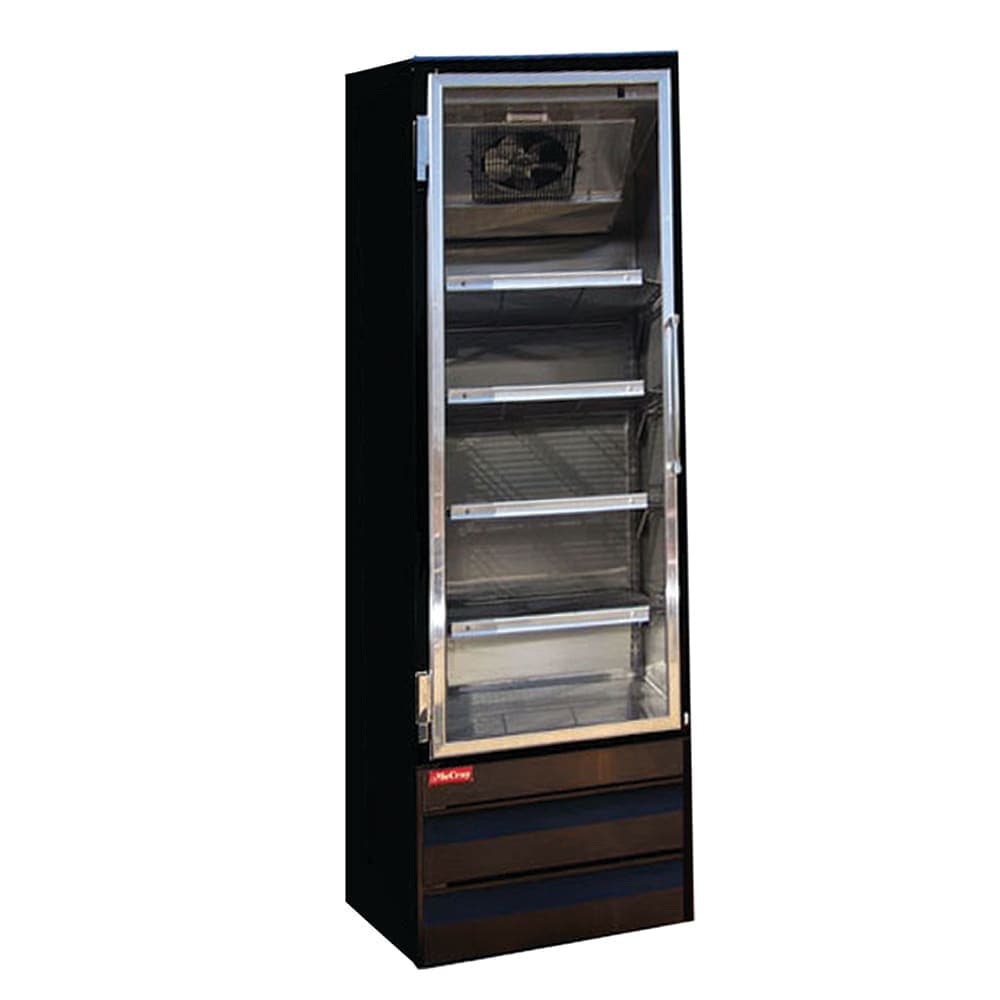 Howard-McCray 26 1/2" One Section Display Freezer w/ Swing Door - Bottom Mount Compressor, Black, 115v (GF19BM-B-FF-LED)