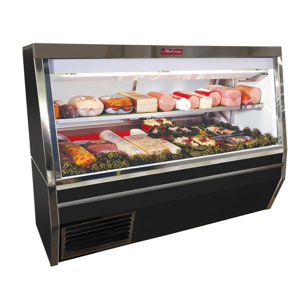 Howard-McCray 96" Full Service Deli Case w/ Straight Glass - (4) Levels, 115v (SC-CDS34N-8-BE-LED)