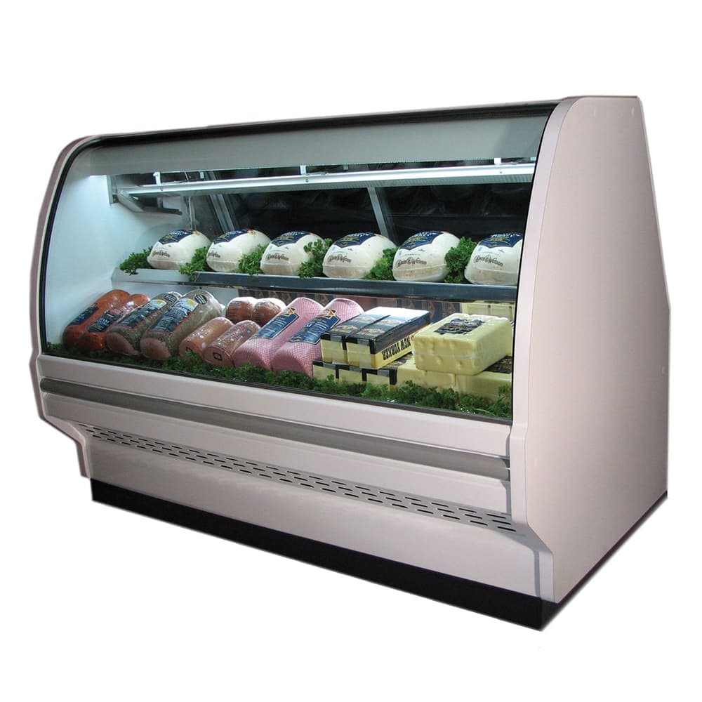 Howard-McCray 75-1/2" Full Service Deli Case w/ Curved Glass - (2) Levels, 115v (SC-CDS40E-6C-LED)