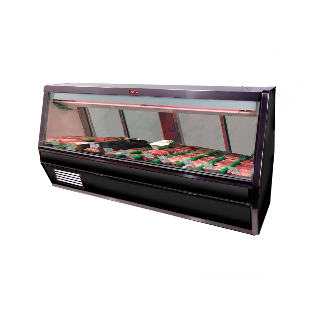 Howard-McCray 124 1/2" Full Service Red Meat Case w/ Straight Glass - (1) Level, 115v (SC-CMS40E-10-BE-LED)