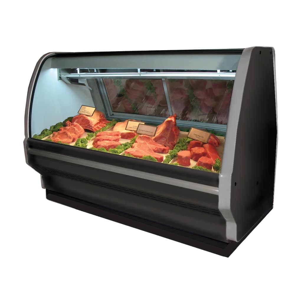 Howard-McCray 51 1/2" Full Service Red Meat Case w/ Curved Glass - (1) Level, 115v (SC-CMS40E-4C-BE-LED)