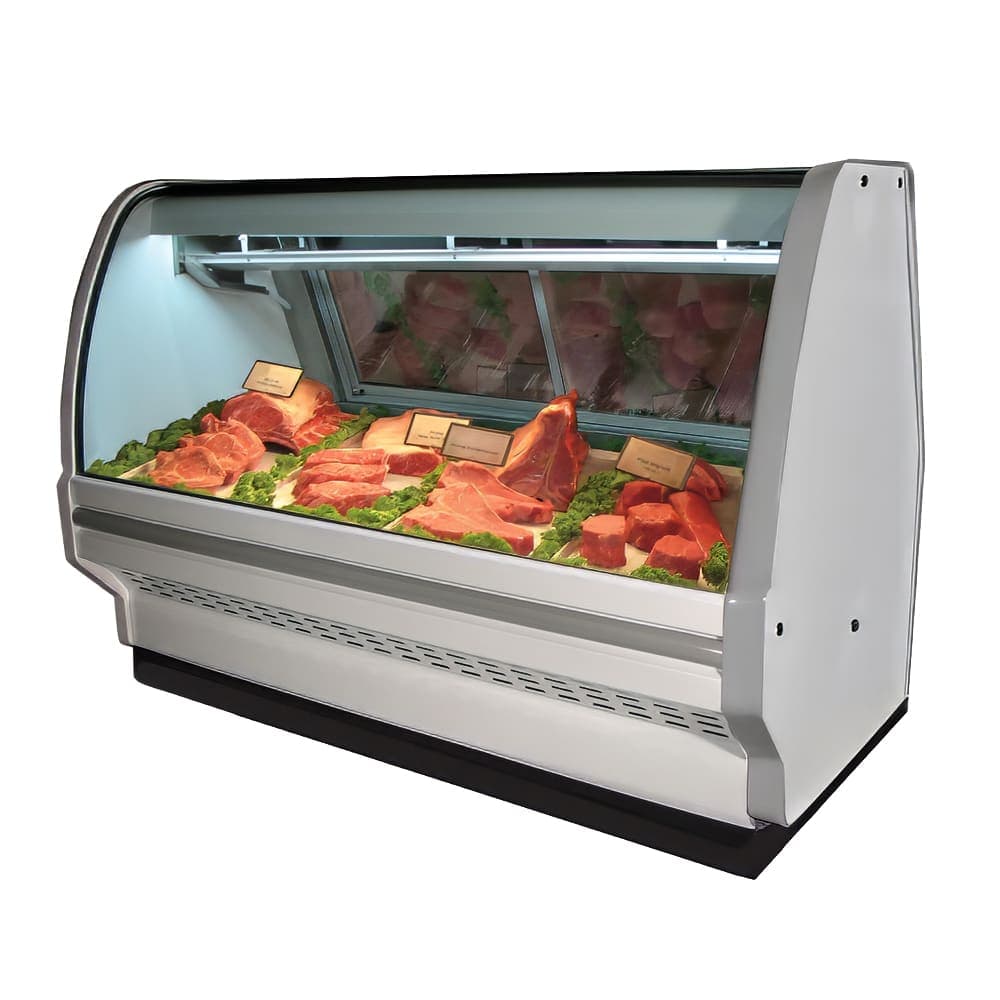 Howard-McCray 75 1/2" Full Service Red Meat Case w/ Curved Glass - (1) Level, 115v (SC-CMS40E-6C-S-LED)