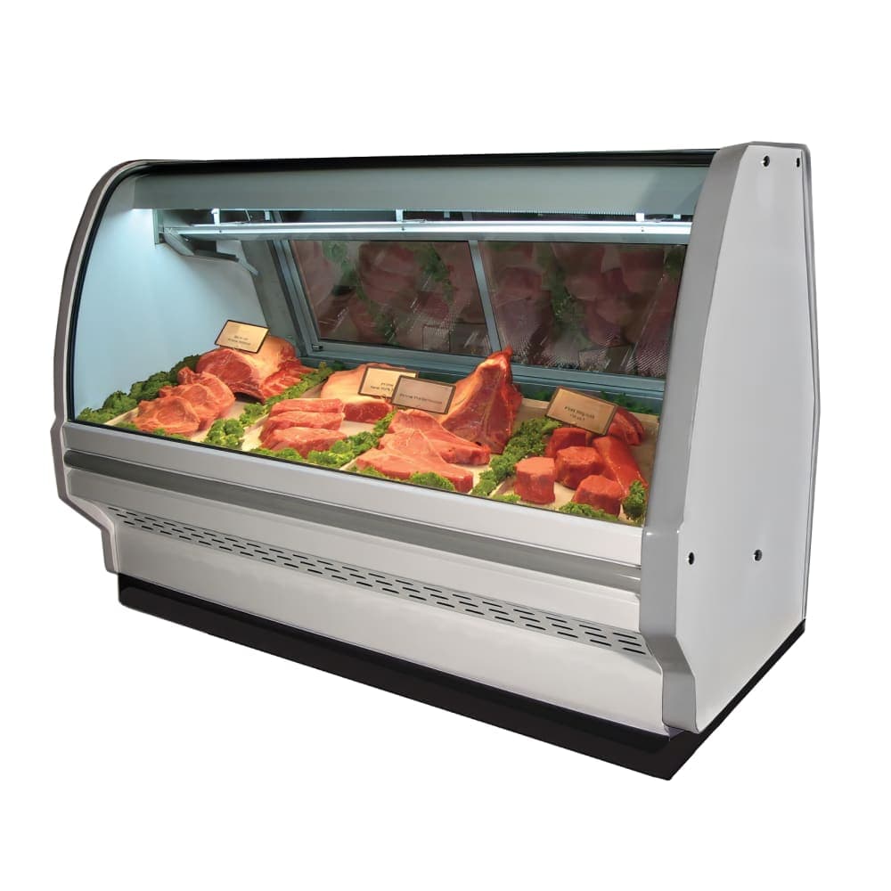 Howard-McCray 99 1/2" Full Service Red Meat Case w/ Curved Glass - (1) Level, 115v (SC-CMS40E-8C-LED)