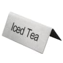 Update TS-ITE Iced Tea Table Tent Sign - 1 1/2" x 3", Stainless thumbnail 4