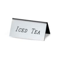 Update TS-ITE Iced Tea Table Tent Sign - 1 1/2" x 3", Stainless thumbnail 6