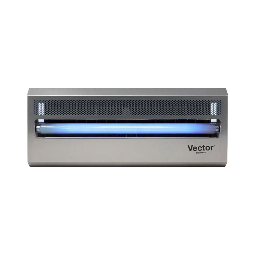 Vector by Catchmaster Wall Mount UV Fly Light Trap w/ Glue Board - 590 sq ft Range, Gray (VECTOR15-SP)