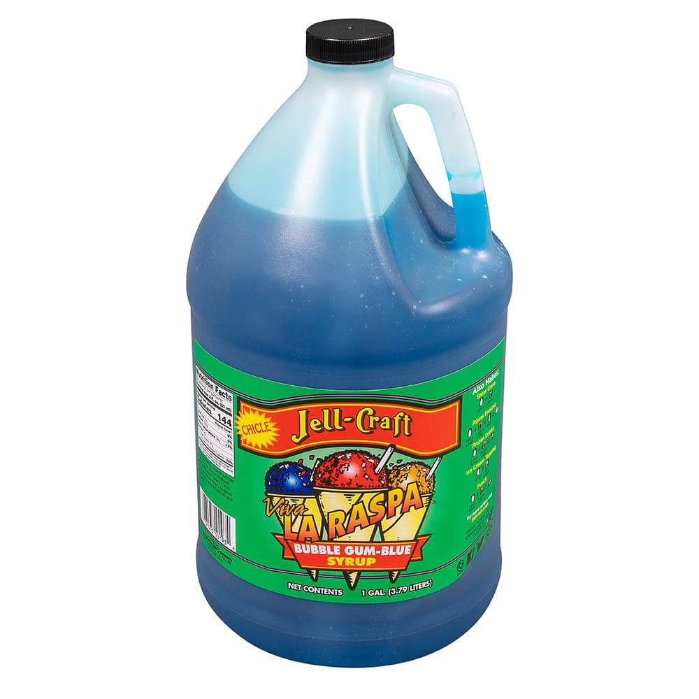 Jell-Craft 1 gal Bubble Gum Blue Snow Cone Syrup (10193)