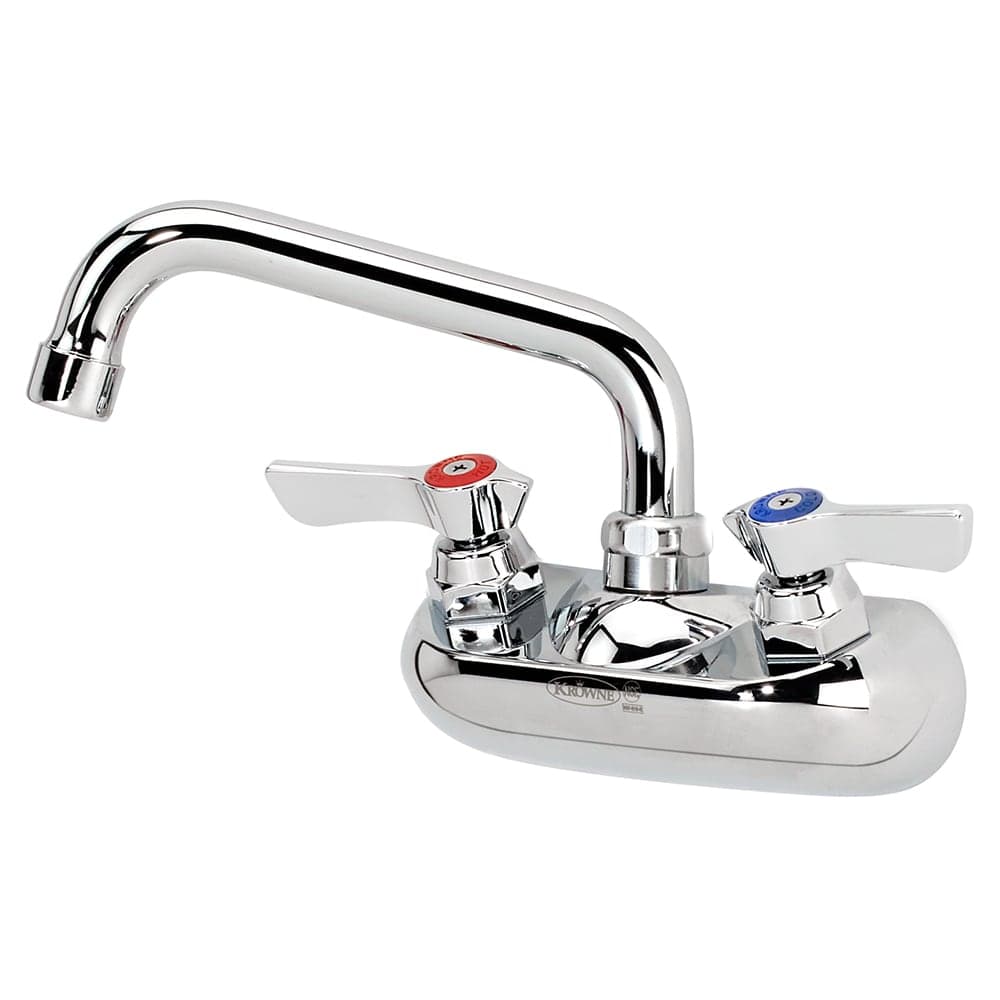 Krowne 10-406L Splash Mount Faucet - 6" Swing Spout, 4" Centers