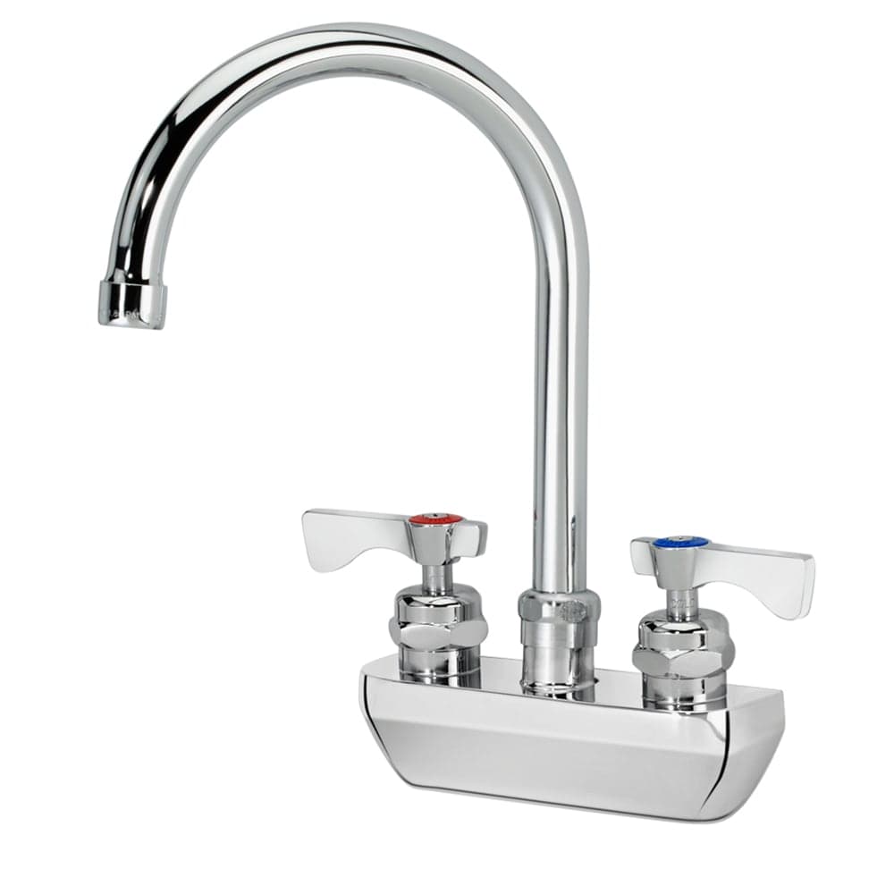 Krowne 14-401L Splash Mount Faucet - 6" Gooseneck Spout, 4" Centers