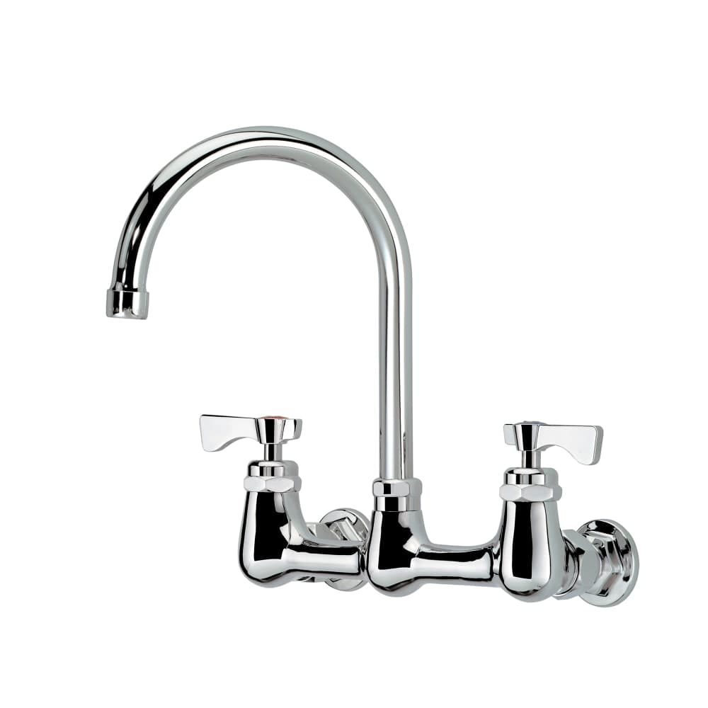 Krowne 14-801L Splash Mount Faucet - 6" Gooseneck Spout, 8" Centers