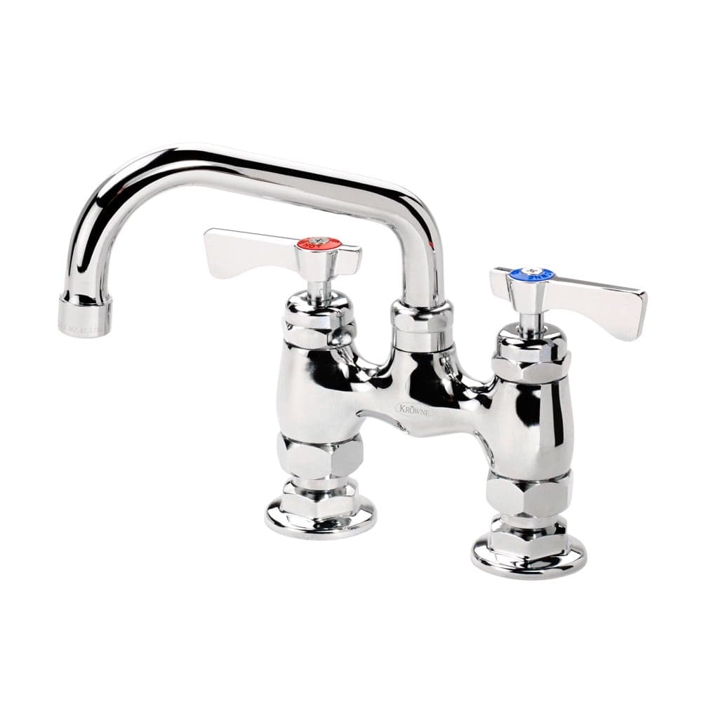 Krowne 15-406L Deck Mount Faucet - 6" Swing Spout, 4" Centers