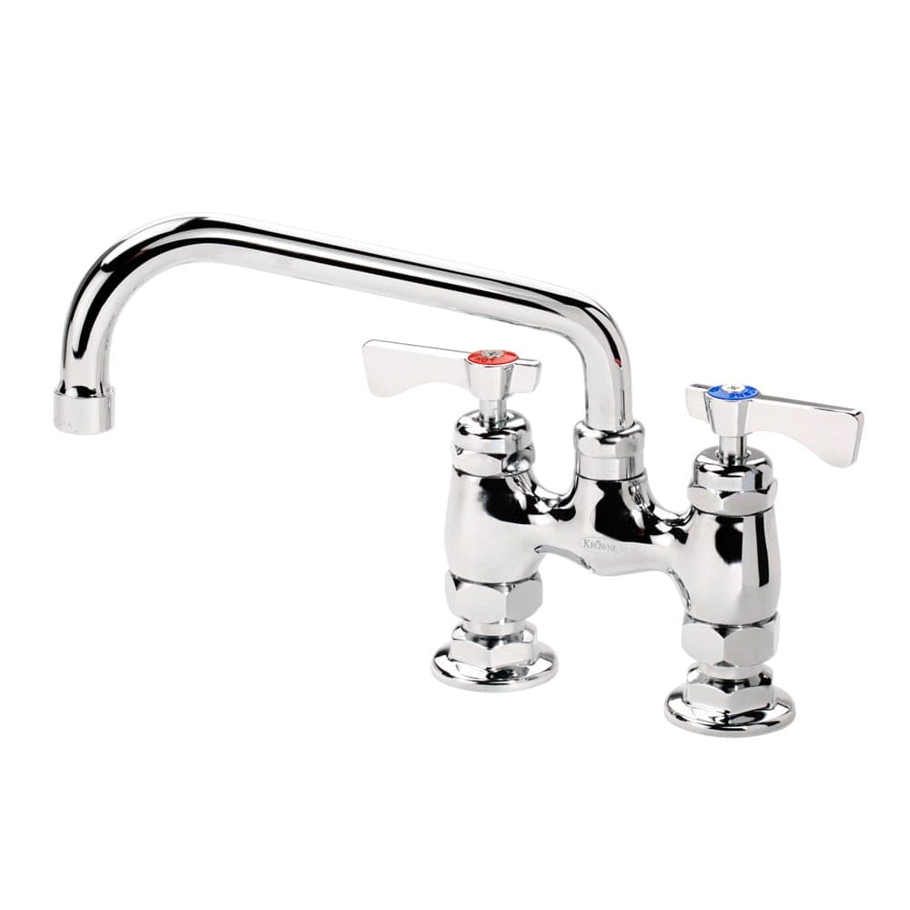 Krowne 15-408L Deck Mount Faucet - 8" Swing Spout, 4" Centers