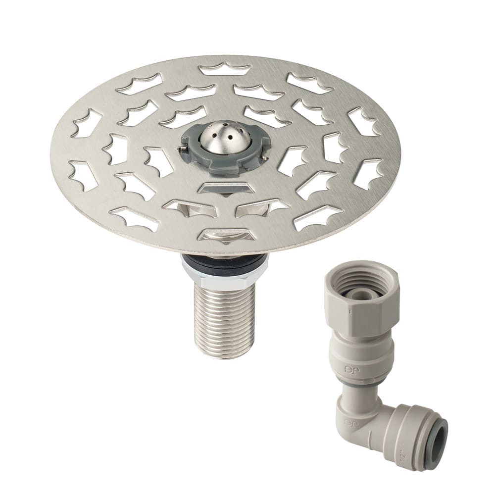 Krowne 16-144 4 1/2" Glass Rinser for Underbar Equipment w/ Perforated Grid, Stainless Steel