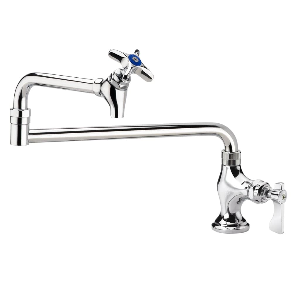 Krowne 16-162L Deck Mount Pot Filler Faucet w/ 18" Double Jointed Swing Nozzle