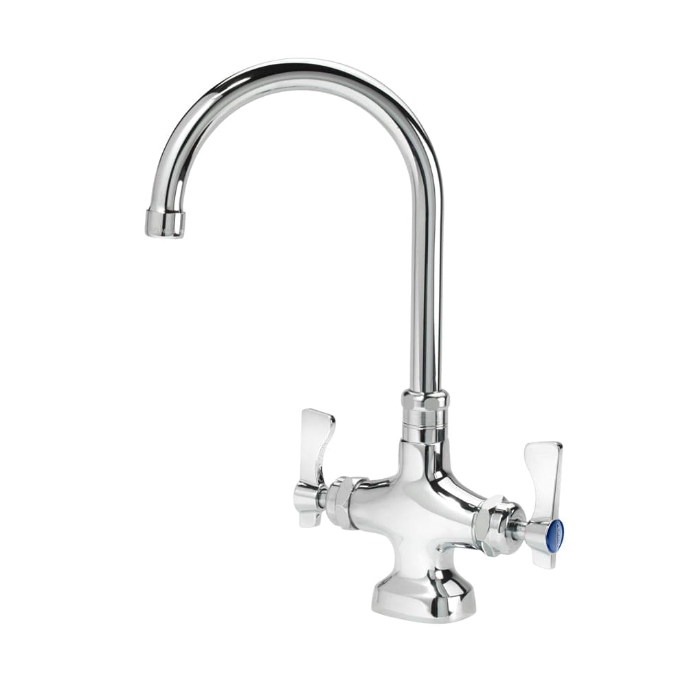 Krowne 16-301L Deck Mount Double Pantry Faucet - 6" Gooseneck Spout, Single Hole