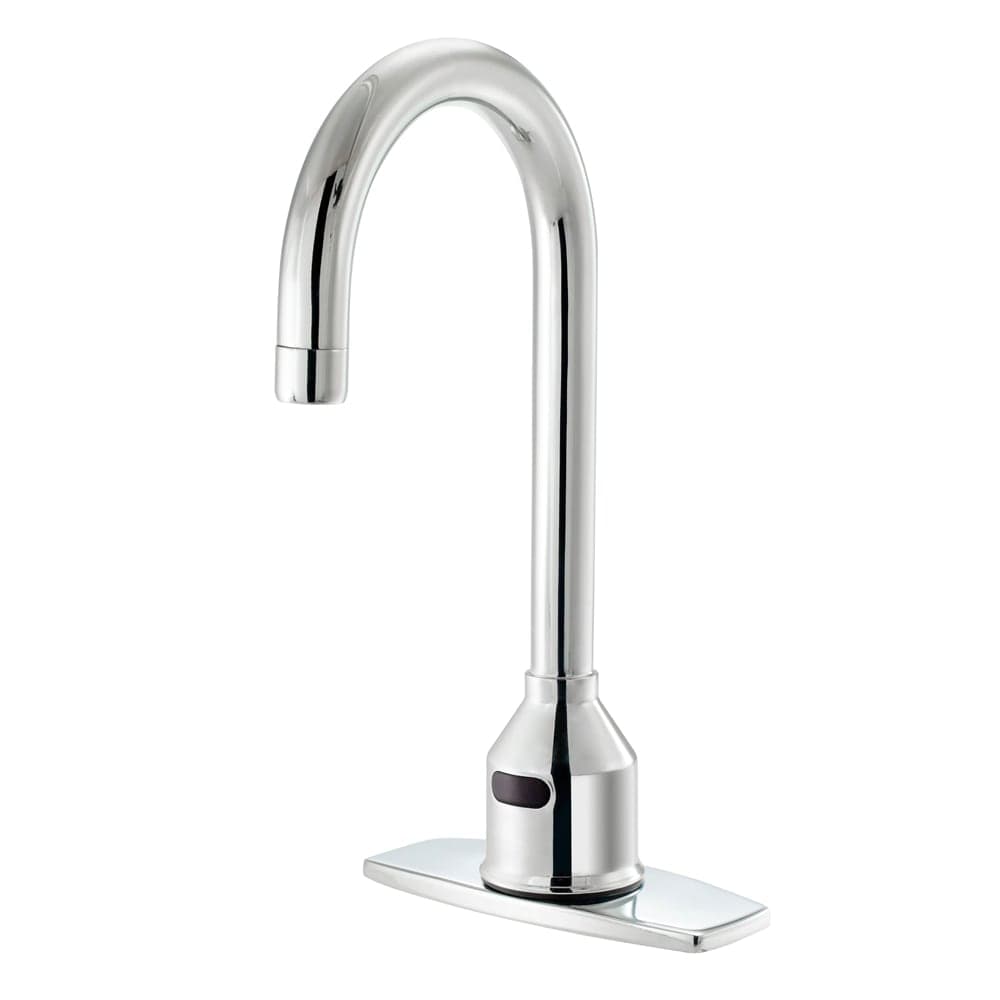 Krowne 16-650P Deck Mount Electronic Faucet - Single Hole, Gooseneck Spout, Battery Operated