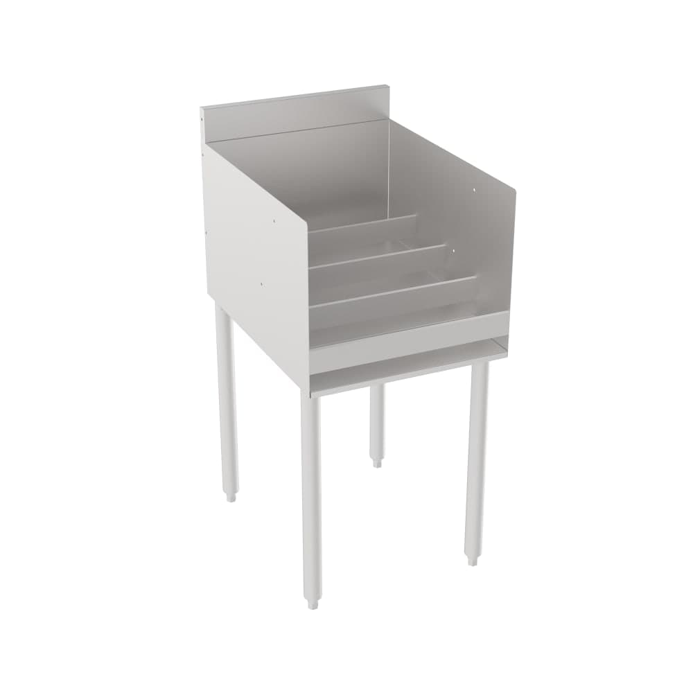Krowne 18-18RD Silver Series Raised Liquor Display - Holds 20 Bottles, 3" Back Splash, 18" x 22 1/2"