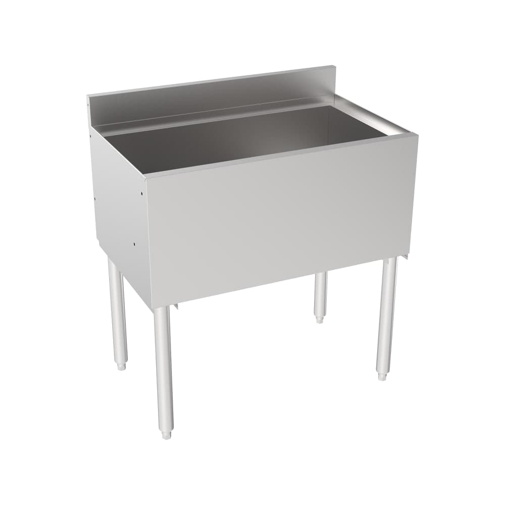 Krowne 18-30 30" Silver Series Cocktail Station w/ 97 lb Ice Bin, Stainless Steel
