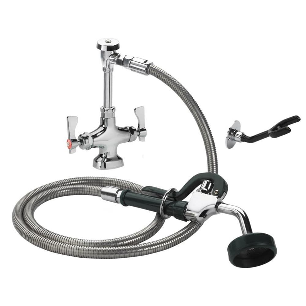 Krowne 19-201L 10 1/2"H Deck Mount Pre Rinse Faucet - 1 3/5 GPM, Base with Nozzle