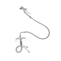 Krowne 19-201L 10 1/2"H Deck Mount Pre Rinse Faucet - 1 3/5 GPM, Base with Nozzle thumbnail 2