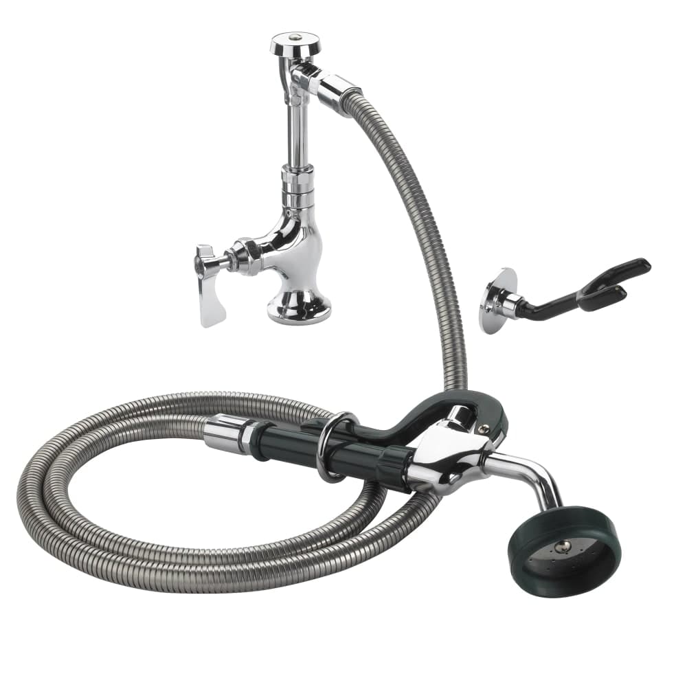 Krowne 19-203L 10 1/2"H Deck Mount Pre Rinse Faucet - 1 3/5 GPM, Base with Nozzle