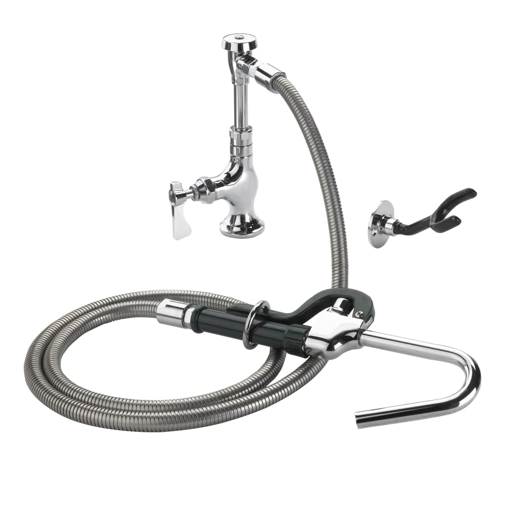 Krowne 20-203L Deck Mount Pot Filler Faucet w/ 72" Hose & Hook Nozzle