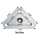 Krowne 28-161S Large Universal Triangle Plate Caster Set w/ 5" Wheels thumbnail 3