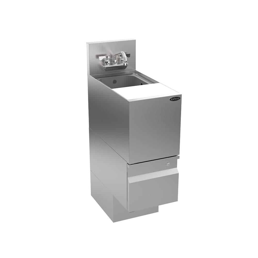 Krowne AL24-MC12 Alchemy Series Underbar Dump Sink Speed Station w/ 10"L x 12"W x 7"D Bowl