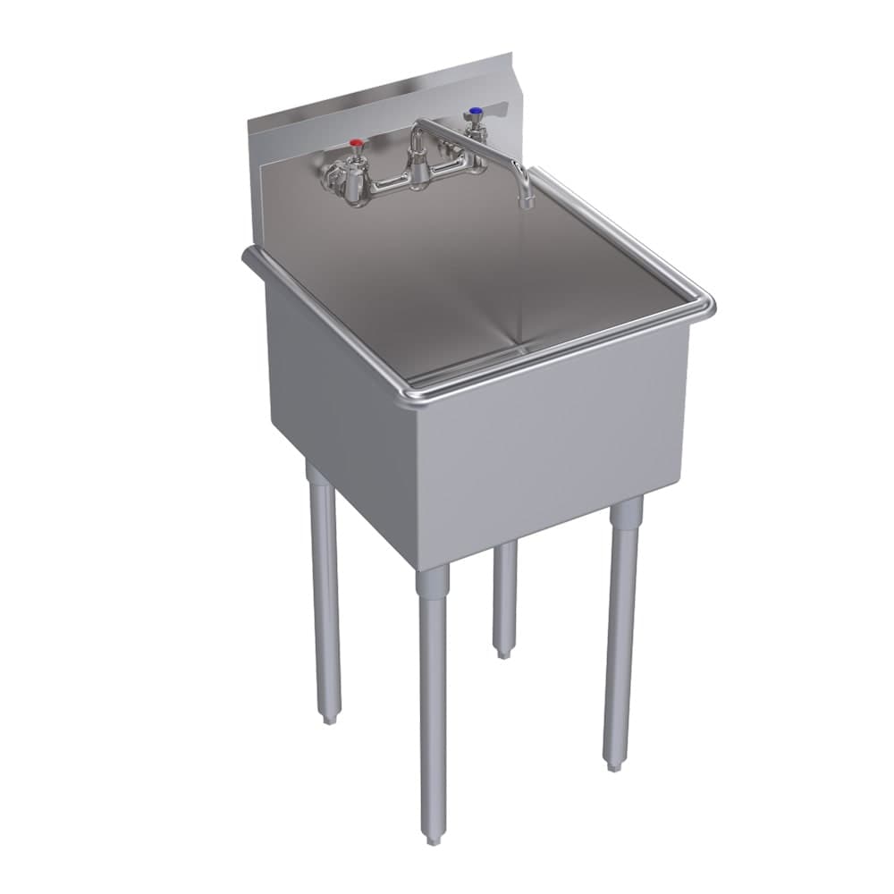 Krowne BS-1818 21" 1 Compartment Sink w/ 18 1/8"L x 18"W Bowl, 13" Deep