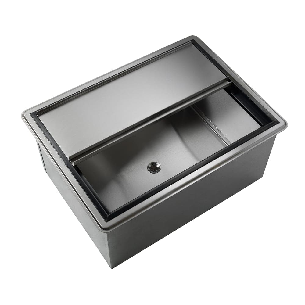 Krowne D2712-7 27" x 20" Drop In Ice Bin w/ 73 lb Capacity - Insulated, Stainless