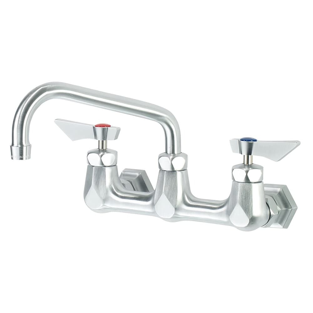 Krowne DX-806 Wall Mount Faucet w/ 6" Swing Spout - 8" Centers