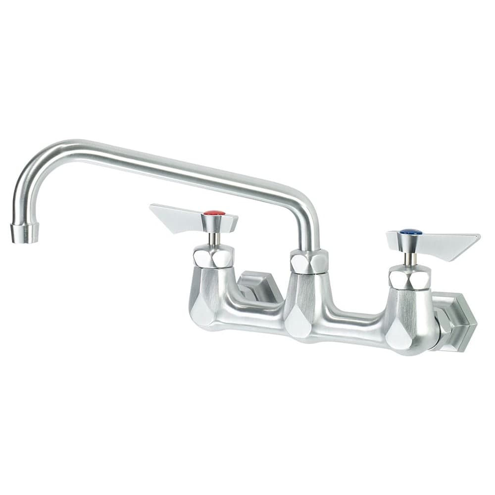 Krowne DX-810 Wall Mount Faucet w/ 10" Swing Spout - 8" Centers