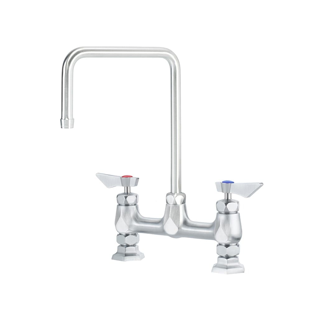 Krowne DX-902 Deck Mount Faucet w/ 8 1/2" Double Bend Gooseneck Spout - 8" Centers