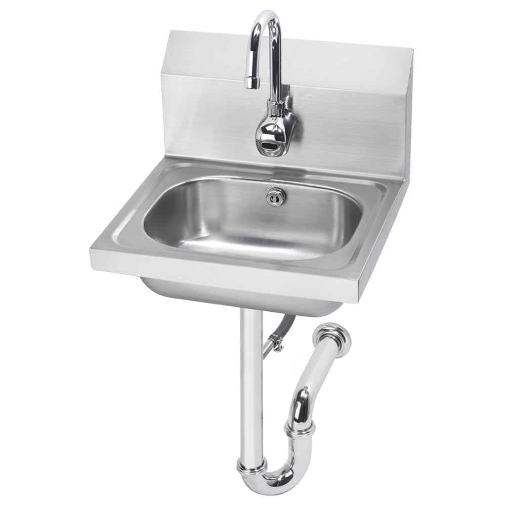 Krowne HS-12 Wall Mount Commercial Touchless Hand Sink w/ 14"L x 10"W x 6"D Bowl, Gooseneck Faucet