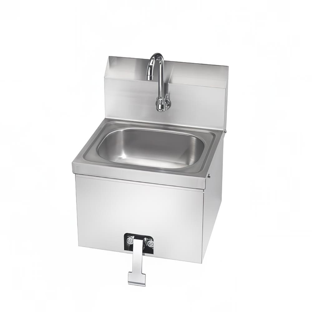 Krowne HS-15 Wall Mount Commercial Touchless Hand Sink w/ 14"L x 10"W x 6"D Bowl, Gooseneck Faucet