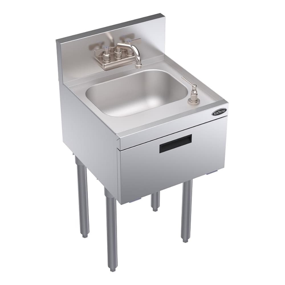 Krowne KR19-18ST Commercial Hand Sink w/ 14"L x 10"W x 7"D Bowl, Soap Dispenser
