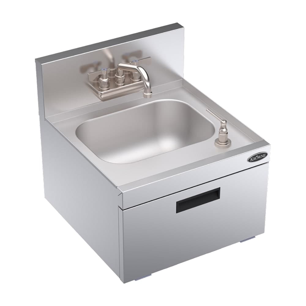 Krowne KR19-18WST Commercial Hand Sink w/ 14"L x 10"W x 7"D Bowl, Soap Dispenser