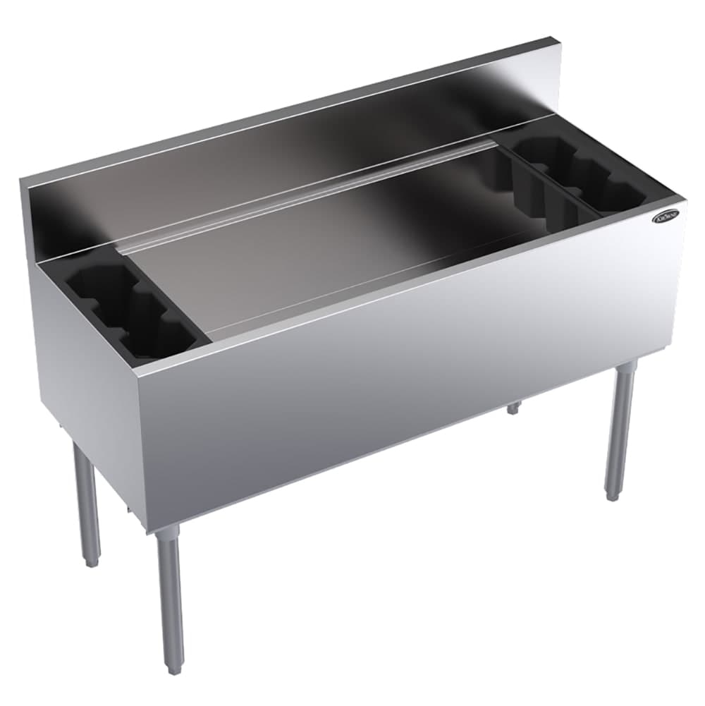 Krowne KR19-48DP-10 48" Royal Series Cocktail Station w/ 194 lb Ice Bin, Stainless Steel