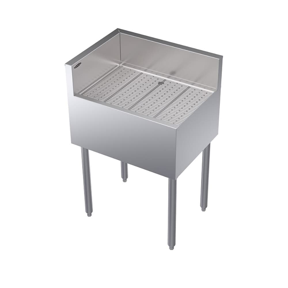 Krowne KR19-C42L Under Bar Freestanding Drainboard - 6 1/2" Back Splash on Rear/Left, 42" x 19"