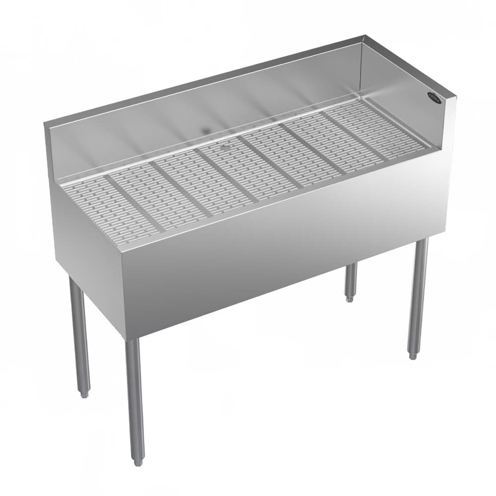 Krowne KR19-C42R Under Bar Freestanding Drainboard - 6 1/2" Back Splash on Rear/Right, 42" x 19"
